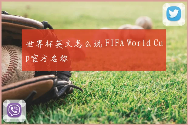 世界杯英文怎么说 FIFA World Cup官方名称